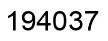 Number 194037 black image