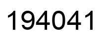 Número 194041 imagen negro