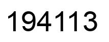 Number 194113 black image