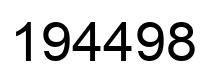 Number 194498 black image