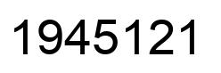 Number 1945121 black image