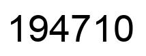 Number 194710 black image