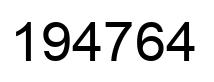 Number 194764 black image