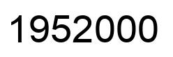 Number 1952000 black image
