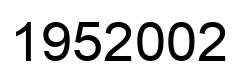 Number 1952002 black image