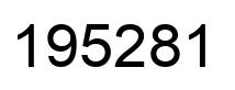 Number 195281 black image