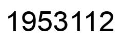 Number 1953112 black image