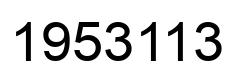 Number 1953113 black image