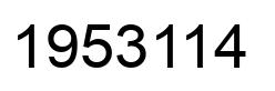 Number 1953114 black image