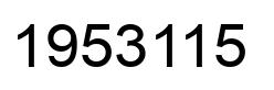 Number 1953115 black image