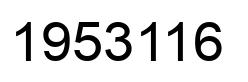Number 1953116 black image