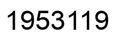 Number 1953119 black image