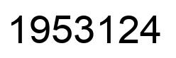 Number 1953124 black image