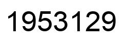 Number 1953129 black image