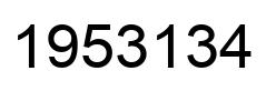 Number 1953134 black image