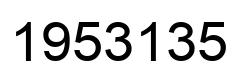 Number 1953135 black image