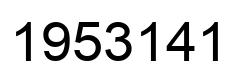 Number 1953141 black image
