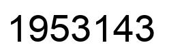 Number 1953143 black image