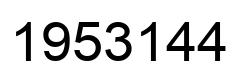 Number 1953144 black image