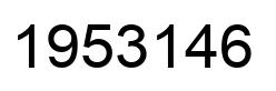 Number 1953146 black image