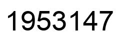 Number 1953147 black image