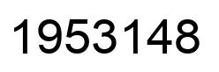 Number 1953148 black image