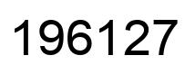 Number 196127 black image