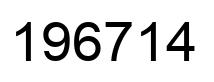 Number 196714 black image