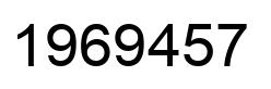 Number 1969457 black image
