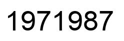 Number 1971987 black image