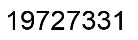 Number 19727331 black image