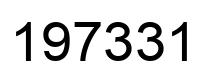 Number 197331 black image