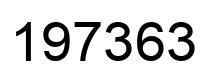 Number 197363 black image