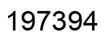 Number 197394 black image