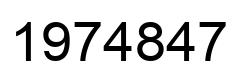 Número 1974847 imagen negro
