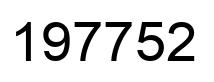 Number 197752 black image