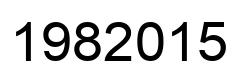 Number 1982015 black image