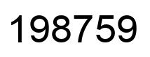 Number 198759 black image