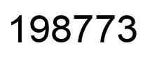 Number 198773 black image