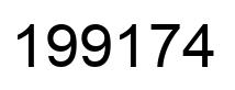 Number 199174 black image