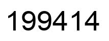 Number 199414 black image