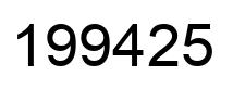 Number 199425 black image
