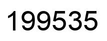 Number 199535 black image