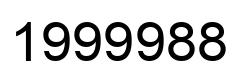 Number 1999988 black image
