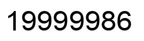 Number 19999986 black image