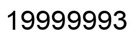 Number 19999993 black image