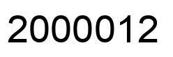 Number 2000012 black image