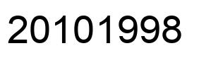 Number 20101998 black image