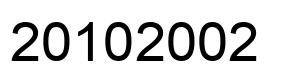 Number 20102002 black image