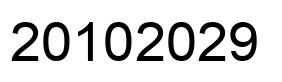 Number 20102029 black image